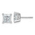 14k White Gold 3 carat Certified Lab Grown Diamond VS/SI+ G+ Princess Complete Four Prong Stud Earrings