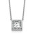 14k White Gold 3 carat Certified Lab Grown Diamond VS+ F+ Princess Complete 18 inch Bezel Set Necklace