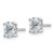 14k White Gold 3 carat Lab Grown Diamond VS/SI+ G+ Complete Oval Four Prong Stud Earrings