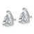 14k White Gold 3 carat Lab Grown Diamond VS/SI+ G+ Complete Pear Three Prong Stud Earrings