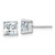 14k White Gold 3 ctw Certified Lab Grown Diamond VS+ F+ Cushion 4 Prong Heavy Wt. Stud Earrings
