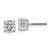 14k White Gold 3 ctw Certified Lab Grown Diamond VS+ F+ Round 4 Prong Heavy Wt. Screwback Stud Earrings