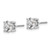 14k White Gold 3 ctw Certified Lab Grown Diamond VS+ F+ Round 4 Prong Heavy Wt. Screwback Stud Earrings