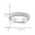 14k White Gold 3.75mm Design Etched Wedding Band Size 7.5