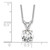 14k White Gold 3/4 carat Certified Lab Grown Diamond VS/SI+ G+ Round Complete Four Prong 18 inch Solitaire Pendant Necklace