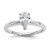 14k White Gold 3/4 carat Certified Lab Grown Diamond VS+ F+ Pear Solitare Complete Engagement Ring