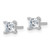 14k White Gold 3/4 carat Certified Lab Grown Diamond VS+ F+ Princess Complete Four Prong Stud Earrings