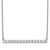 14k White Gold 3/4 carat Diamond Bar 18 inch Necklace