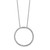 14k White Gold 3/4 carat Diamond Circle 18 inch Necklace