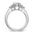 14k White Gold 3/4 carat Lab Grown Diamond VS/SI+ G+ 1 1/4 carat Center Round Semi Mount Channel Set Shared Prong Engagement Ring