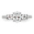 14k White Gold 3/4 carat Lab Grown Diamond VS/SI+ G+ 1 carat Center Oval Semi Mount Engagement Ring