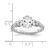 14k White Gold 3/4 carat Lab Grown Diamond VS/SI+ G+ 1 carat Center Oval Semi Mount Engagement Ring