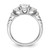 14k White Gold 3/4 carat Lab Grown Diamond VS/SI+ G+ 1 carat Center Semi Mount Engagement Ring