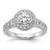 14k White Gold 3/4 carat Lab Grown Diamond VS/SI+ G+ 3/4 carat Center Round Semi Mount Engagement Ring - RM-8386FB97-2280