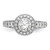 14k White Gold 3/4 carat Lab Grown Diamond VS/SI+ G+ 3/4 carat Center Round Semi Mount Engagement Ring - RM-8386FB97-2280