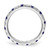 14k White Gold 3/4 carat Lab Grown Diamond VS/SI+ G+ and Lab Created Blue Sapphire Size 4 Eternity Band
