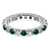 14k White Gold 3/4 carat Lab Grown Diamond VS/SI+ G+ and Lab Created Emerald Size 4.5 Eternity Band