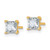 14k 1 carat Lab Grown Diamond VS+ F+ Princess Complete Four Prong Stud Earrings