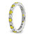 14k White Gold 3/4 carat Lab Grown Diamond VS/SI+ G+ and Lab Created Yellow Sapphire Size 6.5 Eternity Band