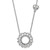 14k White Gold 3/4 carat Lab Grown Diamond VS/SI+ G+ Complete 18 inch Fashion Heart and Circle Necklace