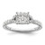 14k White Gold 3/4 carat Lab Grown Diamond VS/SI+ G+ Complete Cluster Engagement Ring - RM-05CCF62D-9351