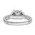 14k White Gold 3/4 carat Lab Grown Diamond VS/SI+ G+ Complete Cluster Engagement Ring - RM-05CCF62D-9351
