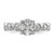 14k White Gold 3/4 carat Lab Grown Diamond VS/SI+ G+ Complete Cluster Engagement Ring - RM-3BBC6D9D-6282