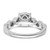 14k White Gold 3/4 carat Lab Grown Diamond VS/SI+ G+ Complete Cluster Engagement Ring - RM-3BBC6D9D-6282