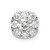 14k White Gold 3/4 carat Lab Grown Diamond VS/SI+ G+ Complete Cushion Halo Chain Slide Pendant
