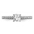 14k White Gold 3/4 carat Lab Grown Diamond VS/SI+ G+ Complete Round Size 7 Engagement Ring