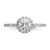 14k White Gold 3/4 carat Lab Grown Diamond VS/SI+ G+ Complete Size 5 Halo Engagement Ring