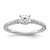 14k White Gold 3/4 carat Lab Grown Diamond VS/SI+ G+ East-West Oval Complete Engagement Ring