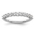 14k White Gold 3/4 carat Lab Grown Diamond VS/SI+ G+ Eleven Stone Complete Fashion band
