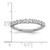 14k White Gold 3/4 carat Lab Grown Diamond VS/SI+ G+ Eleven Stone Complete Fashion band
