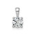 14k White Gold 3/4 carat Lab Grown Diamond VS/SI+ G+ Round Complete Four Prong Pendant