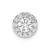 14k White Gold 3/4 carat Lab Grown Diamond VS/SI+ G+ Round Complete Halo Chain Slide Pendant