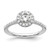 14k White Gold 3/4 carat Lab Grown Diamond VS/SI+ G+ Round Complete Size 9 Halo Engagement Ring
