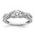 14k White Gold 3/4 carat Lab Grown Diamond VS/SI+ G+ Round Complete Twist Bypass Engagment Ring