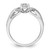 14k White Gold 3/4 carat Lab Grown Diamond VS/SI+ G+ Round Complete Twist Bypass Engagment Ring