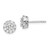 14k White Gold 3/4 carat Lab Grown Diamond VS/SI+ G+ Round Halo Post Earrings