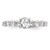 14k White Gold 3/4 carat Lab Grown Diamond VS/SI+ G+ Semi Mount Peg Set Engagement Ring - RM-F91F034B-6565