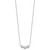 14k White Gold 3/4 carat Lab Grown Diamond VS+ F+ Complete 18 inch Three Stone Fashion Necklace