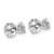14k White Gold 3/4 ctw Certified Lab Grown Diamond VS/SI+ G+ Round 3 Prong Heavy Wt. Screwback Stud Earrings