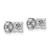 14k White Gold 3/4 ctw Certified Lab Grown Diamond VS+ F+ Round 4 Prong Heavy Wt. Stud Earrings