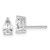 14k White Gold 3/4 ctw Lab Grown Diamond VS/SI+ G+ Pear 4 Prong Heavy Wt. Stud Earrings