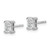 14k White Gold 3/4 ctw Lab Grown Diamond VS/SI+ G+ Radiant 4 Prong Heavy Wt. Stud Earrings