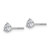 14k White Gold 3/4 ctw Lab Grown Diamond VS/SI+ G+ Round 3 Prong Heavy Wt. Screwback Stud Earrings