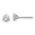 14k White Gold 3/4 ctw Lab Grown Diamond VS/SI+ G+ Round 3 Prong Heavy Wt. Stud Earrings