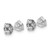 14k White Gold 3/4 ctw Lab Grown Diamond VS/SI+ G+ Round 3 Prong Heavy Wt. Stud Earrings