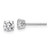 14k White Gold 3/4 ctw Lab Grown Diamond VS/SI+ G+ Round 4 Prong Standard Wt Stud Earrings